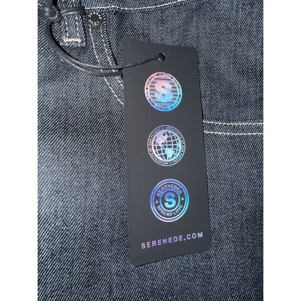 New Serenade Jeans Fitted Denim Men’s Sz 38x32 Dark Rinse Skater‎ Grunge Goth - Picture 8 of 14
